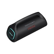 LG Parlante Portatil LG XBOOM GO XG9 │ 120 W│ IP67 │ Sound Boost, Vista diagonal de 30 grados con el lado izquierdo hacia adelante, la iluminación azul está encendida, XG9QBK, thumbnail 5