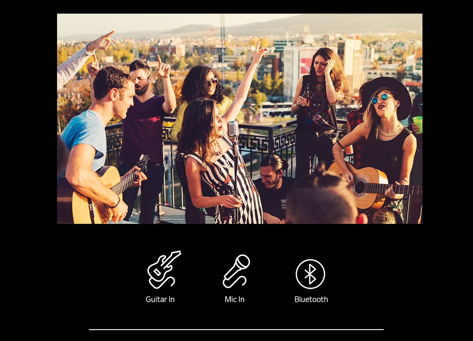 Captura de pantalla de la aplicación XBOOM. Puede personalizar las luces a través de la aplicación.