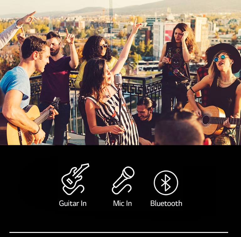Captura de pantalla de la aplicación XBOOM. Puede personalizar las luces a través de la aplicación.