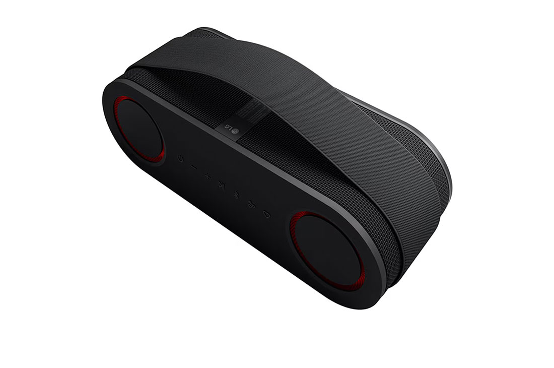 LG  Parlante Portátil LG xboom Bounce │ 40 W │ IP67 │ Sound Boost, side back view with handle, BOUNCE, thumbnail 13