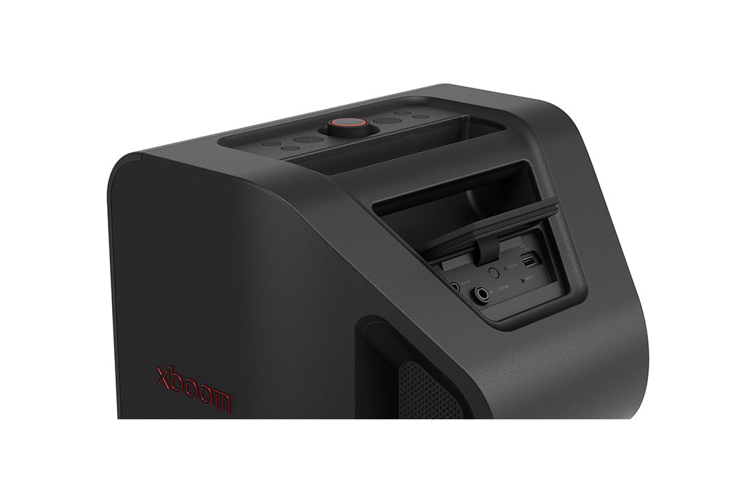 LG Parlante Portatil LG xboom Stage 301│ 120 W │ IPX4 │ Bateria Incorporada, rear-side view close-up, STAGE301, thumbnail 10