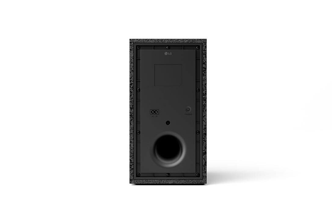 LG Barra de Sonido │ 440 W │ 5.1 CH │AI Sound Pro, Mặt sau của loa siêu trầm, S60TR, thumbnail 9