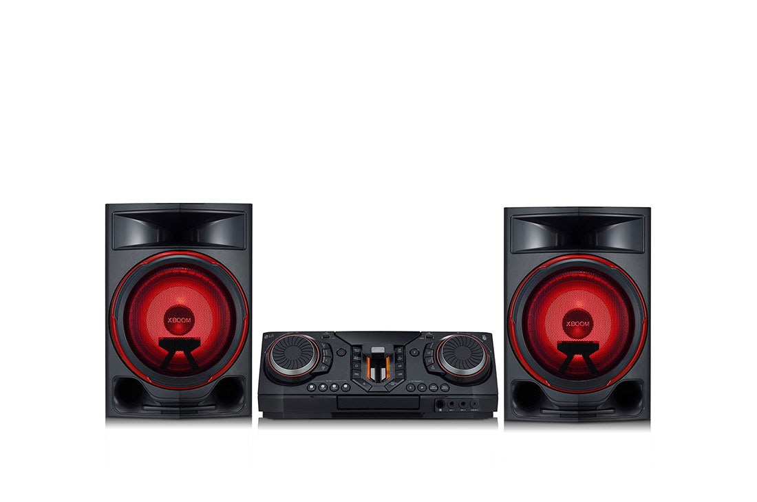 LG Minicomponente LG XBOOM CL87 │2350 W │ Multi Bluetooth │ Wireless Party Link, Front view with red colour, CL87, thumbnail 2