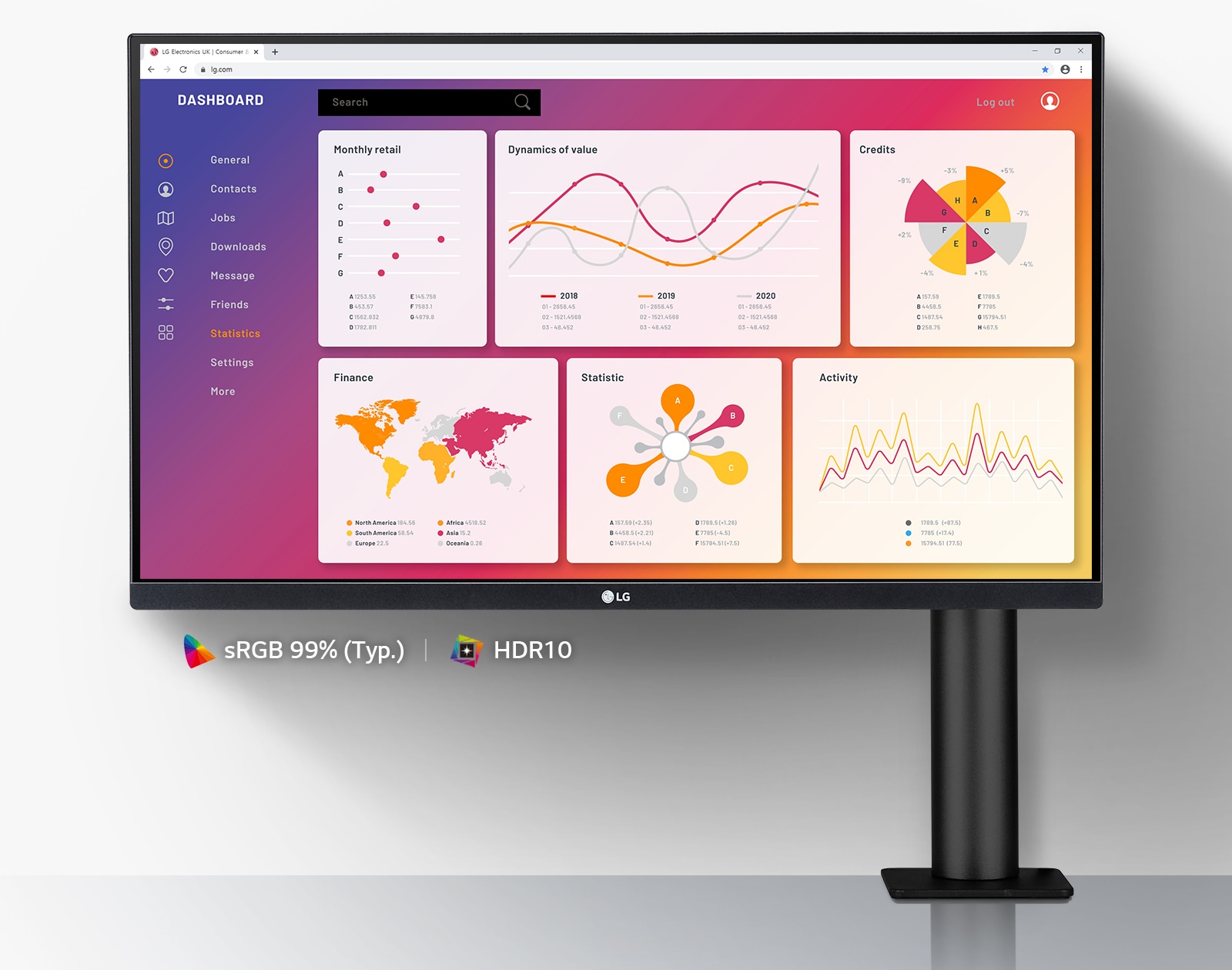 Pantalla QHD IPS de 27"": calidad de imagen sorprendente, pantalla QHD IPS de 27 pulgadas, sRGB, HDR10