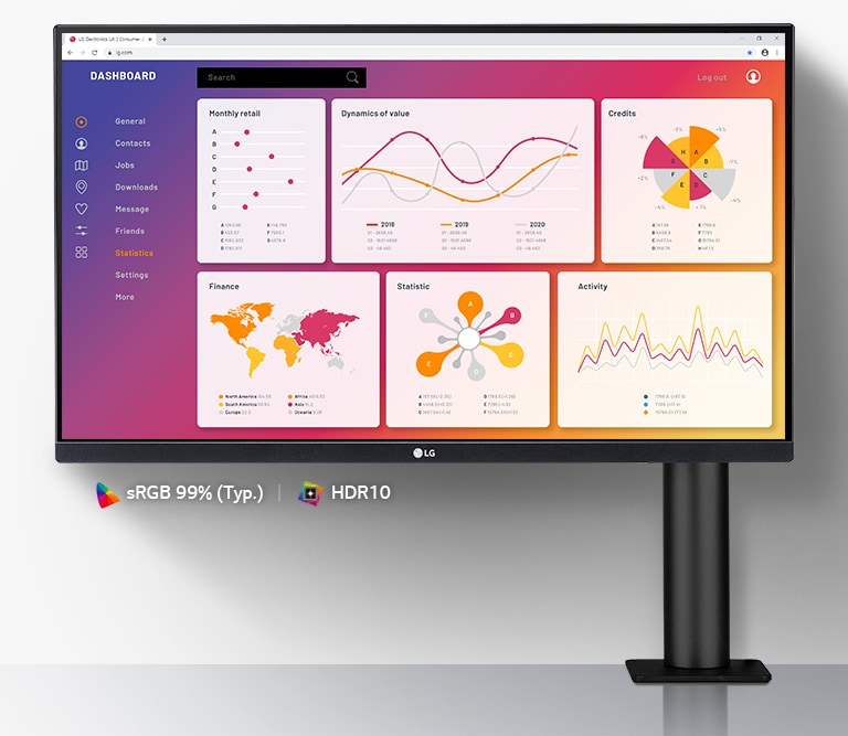 Pantalla QHD IPS de 27"": calidad de imagen sorprendente, pantalla QHD IPS de 27 pulgadas, sRGB, HDR10