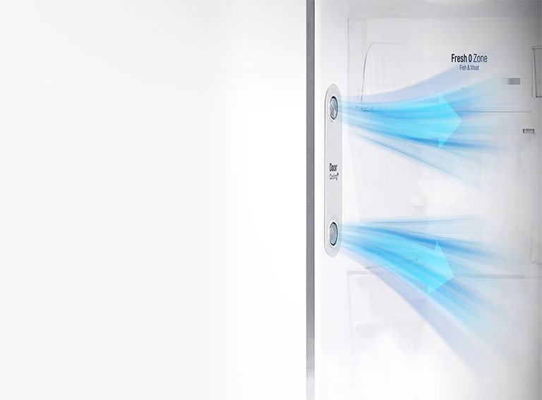 la función de refrigeración de la puerta en el lateral puede preservar las cosas almacenadas frescas.