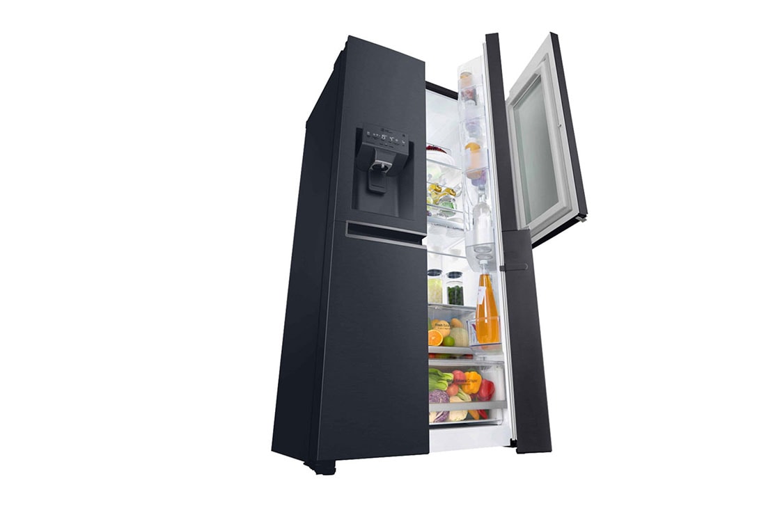 LG Heladera side by side │  Negro │ 601 L │ InstaView Door in Door │ Smart Inverter Compressor , GC-X247CQBV, thumbnail 8