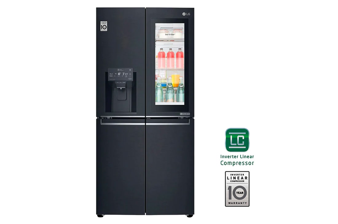 LG Heladera French Door Instaview™ Door-in-Door Acero Negro Matte Inverter, LM57SXT1, LM57SXT1