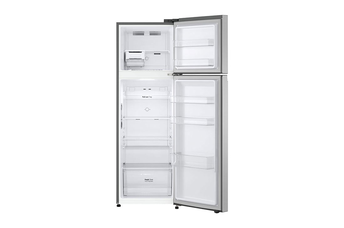 LG Heladera Top Freezer│335L│Door Cooling+│Smart Inverter, front open view with food stored, VT34BPY, thumbnail 2