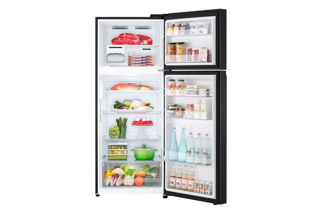 LG Heladera Top Freezer│395L│Door Cooling+│Smart Inverter, Front view with door open, VT40MPM, thumbnail 3