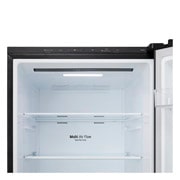 LG Heladera Bottom Freezer│335L│Door Cooling+│Smart Inverter, top freezer opened with moving ice maker attached and food stored, VB33BPM, thumbnail 7