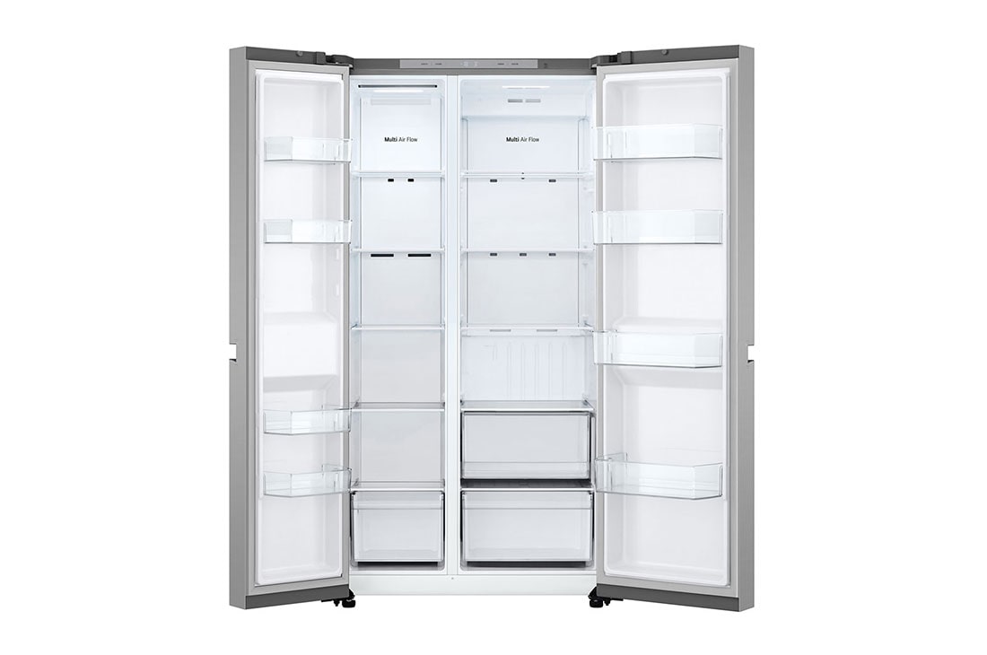 LG Heladera Side by Side│658L│Door Cooling+│Smart Inverter, Front open view, GS66MPPT, thumbnail 3