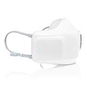 LG Puricare Air Purifying Mask, Vista del lado izquierdo de 45 grados del cuerpo con una luz naranja que indica batería baja, AP300AWFA, thumbnail 5