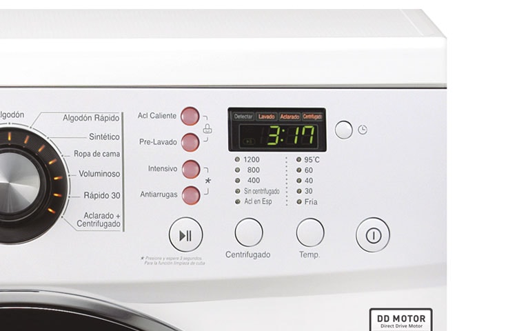 LG Capacidad de lavado de 8,5 kg reales, velocidad de centrifugado 1200 RPM, motor Direct Drive, 10 años de garantía al motor, F1210TD, thumbnail 4