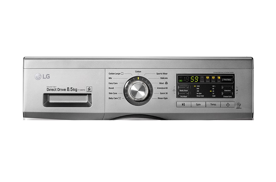 LG Lavarropas Carga Frontal 8,5Kg   Velocidad de Centrifugado 1200RPM, F1389TD, thumbnail 9