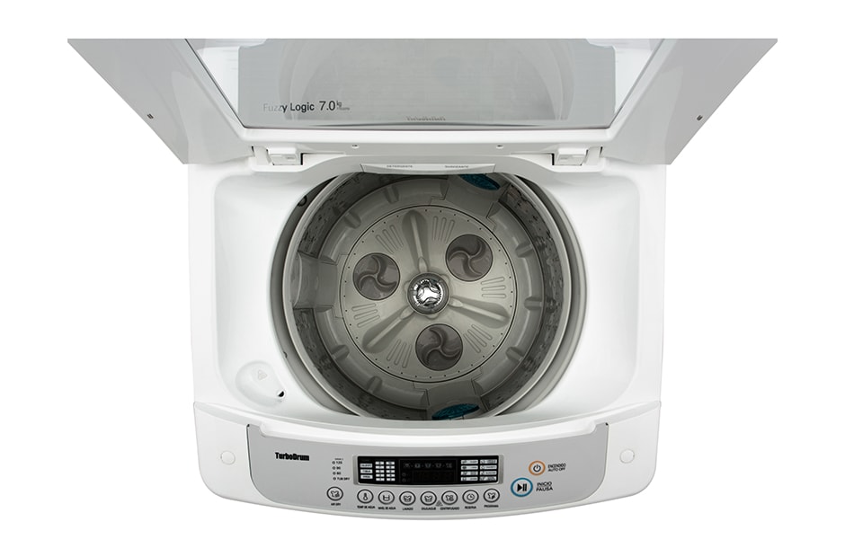 LG Capacidad de lavado de 7 kg reales, velocidad de centrifugado hasta 640 RPM, sistema de lavado TURBO DRUM, tapa de cristal templado, T7020TD, thumbnail 10