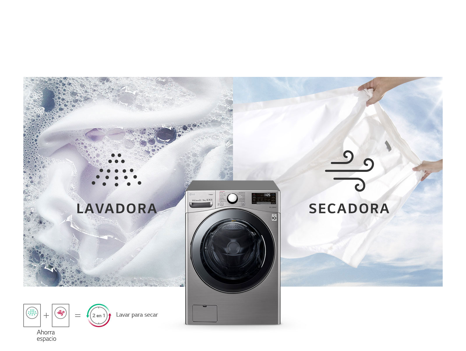 Lavadora y Secadora en Uno