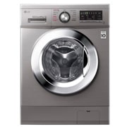 LG Lavarropas carga frontal 8,5 KG │ Plateado │ Inverter Direct Drive │ AI DD │ Steam, Vista frontal, WM8516EE6, thumbnail 1