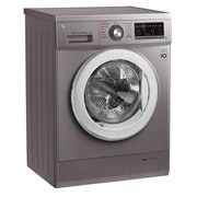 LG Lavarropas carga frontal 8,5 KG │ Plateado │ Inverter Direct Drive │ AI DD │ Steam, Vista lateral direcha de 30 grados, WM8516EE6, thumbnail 2