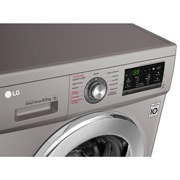 LG Lavarropas carga frontal 8,5 KG │ Plateado │ Inverter Direct Drive │ AI DD │ Steam, Vista superior en perspectiva, WM8516EE6, thumbnail 7