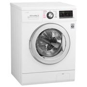 LG Lavarropas carga frontal 8,5 KG │ Blanco │ Inverter Direct Drive │ AI DD │ Steam,  Vista lateral direcha de 30 grados, WM8516WE6, thumbnail 2