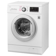 LG Lavarropas carga frontal 8,5 KG │ Blanco │ Inverter Direct Drive │ AI DD │ Steam, Vista lateral direcha de -30 grados, WM8516WE6, thumbnail 3