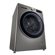 LG Lavarropas carga frontal 8,5 KG │ Gris mate │ Inverter Direct Drive │ AI DD │ Steam, Left low perspective view, WM85VVC5S6P, thumbnail 12