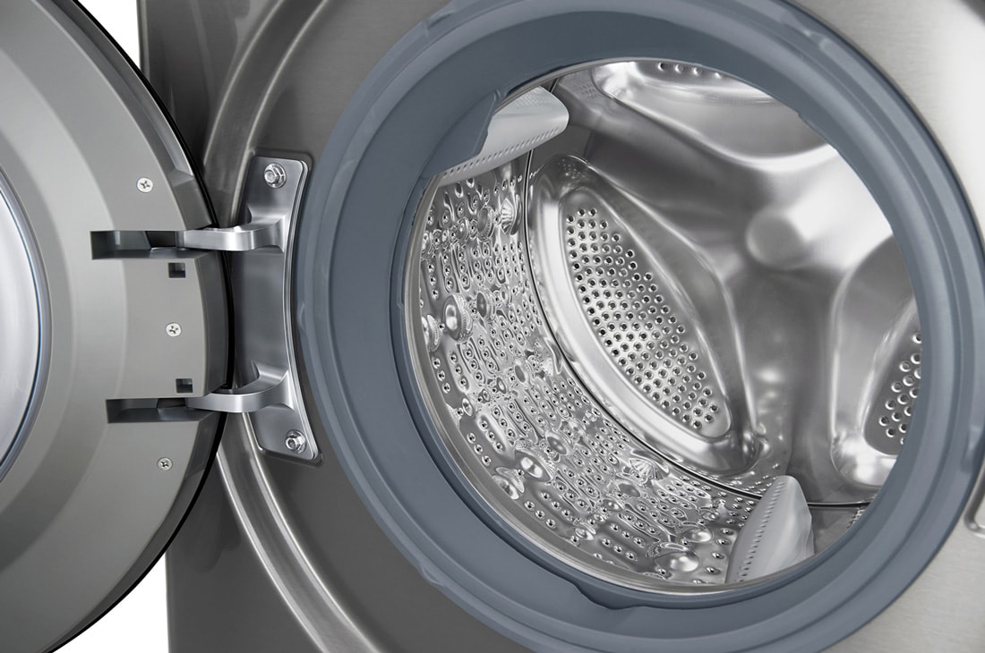 LG Lavarropas carga frontal 8,5 KG │ Gris mate │ Inverter Direct Drive │ AI DD │ Steam, Drum detail view, WM85VVC5S6P, thumbnail 4