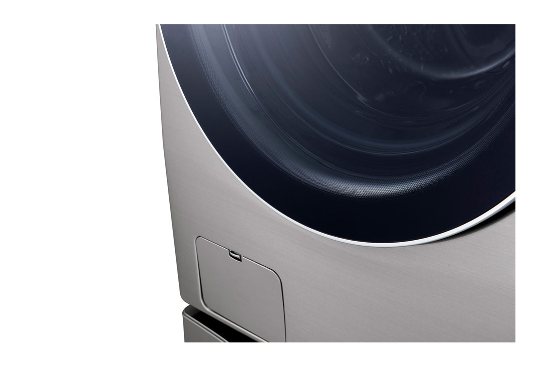 LG Lavarropas carga frontal 13 KG │ Gris mate │ Inverter Direct Drive│ AI DD │Steam, Glass detail view, WM13EGS6, thumbnail 6