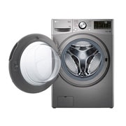 LG Lavarropas carga frontal 13 KG │ Gris mate │ Inverter Direct Drive│ AI DD │Steam, Front view with door open, WM13EGS6, thumbnail 2