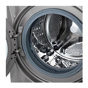 LG Lavarropas carga frontal 13 KG │ Gris mate │ Inverter Direct Drive│ AI DD │Steam, Front open drum detail view, WM13EGS6, thumbnail 5