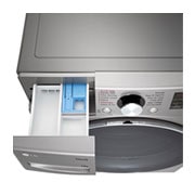 LG Lavarropas carga frontal 13 KG │ Gris mate │ Inverter Direct Drive│ AI DD │Steam, Top drawer open view, WM13EGS6, thumbnail 8