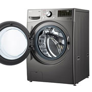 LG Lavarropas carga frontal 13 KG │ Gris mate │ Inverter Direct Drive│ AI DD │Steam, Right door open view, WM13EGS6, thumbnail 12