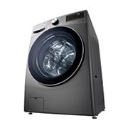 LG Lavarropas carga frontal 13 KG │ Gris mate │ Inverter Direct Drive│ AI DD │Steam, Right low perspective view, WM13EGS6, thumbnail 13