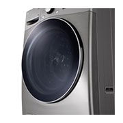 LG Lavarropas carga frontal 13 KG │ Gris mate │ Inverter Direct Drive│ AI DD │Steam, Tempered glass detail view, WM13EGS6, thumbnail 17