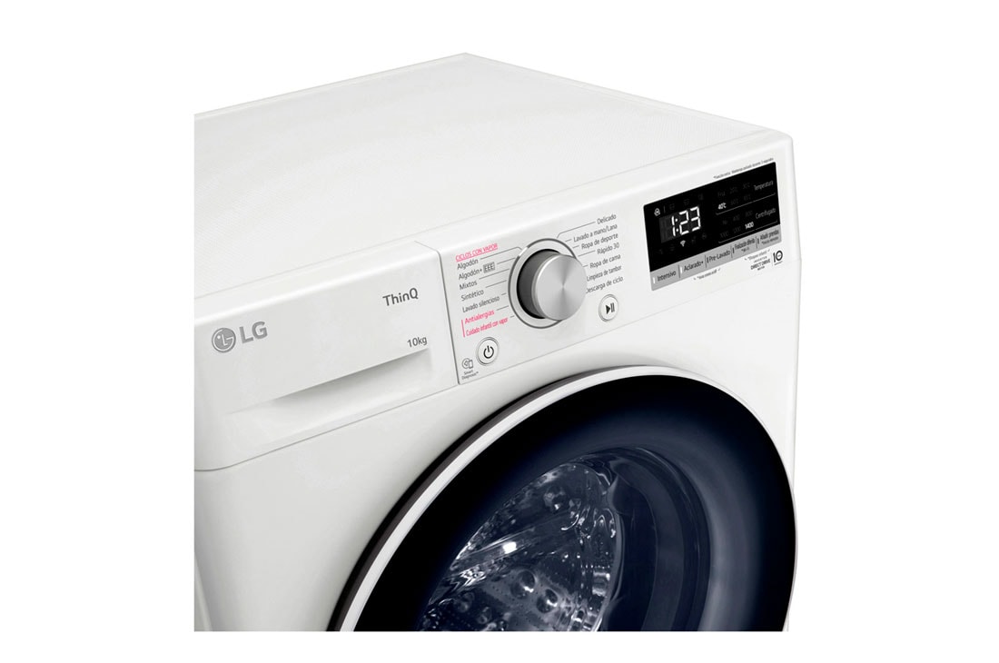LG Lavarropas 10KG│AIDD™│Inverter Direct Drive™│Steam, Perspective Detail, WM10WVC4S6, thumbnail 3