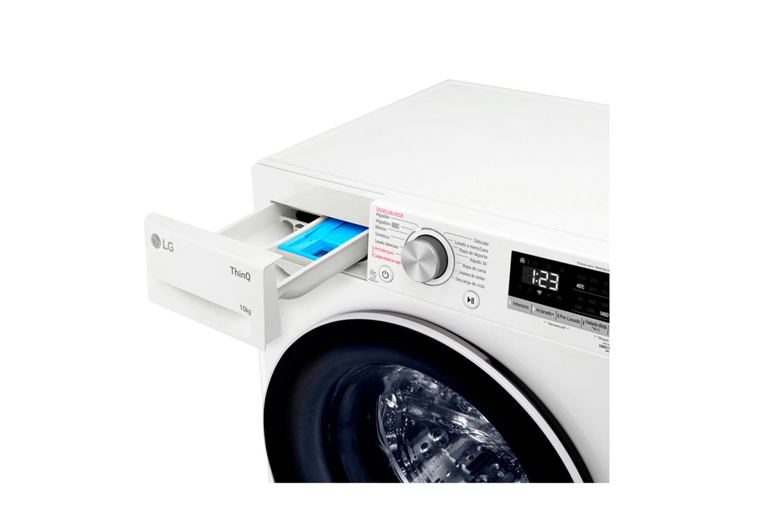 LG Lavarropas 10KG│AIDD™│Inverter Direct Drive™│Steam, Drawer Open, WM10WVC4S6, thumbnail 5