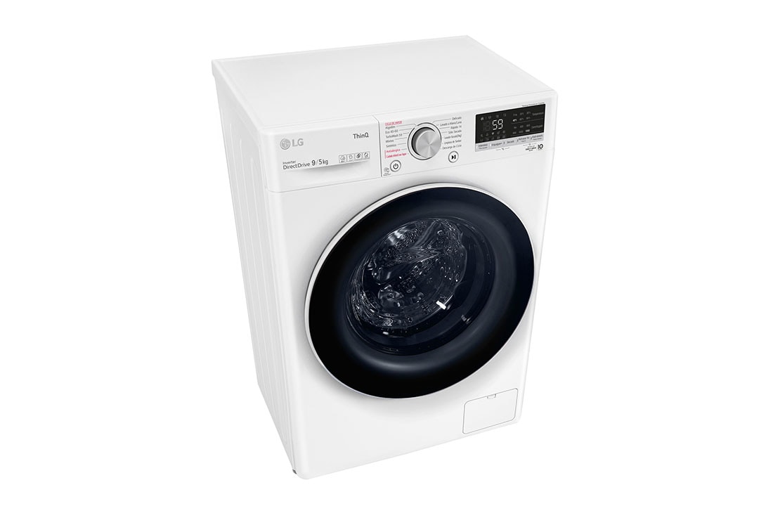 LG Lavasecarropas 9/5KG│AIDD™│Inverter Direct Drive™│Steam, Top side view, WD90WVC4S6, thumbnail 7