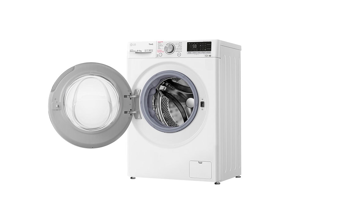 LG Lavasecarropas 9/5KG│AIDD™│Inverter Direct Drive™│Steam, Right side view, WD90WVC4S6, thumbnail 9