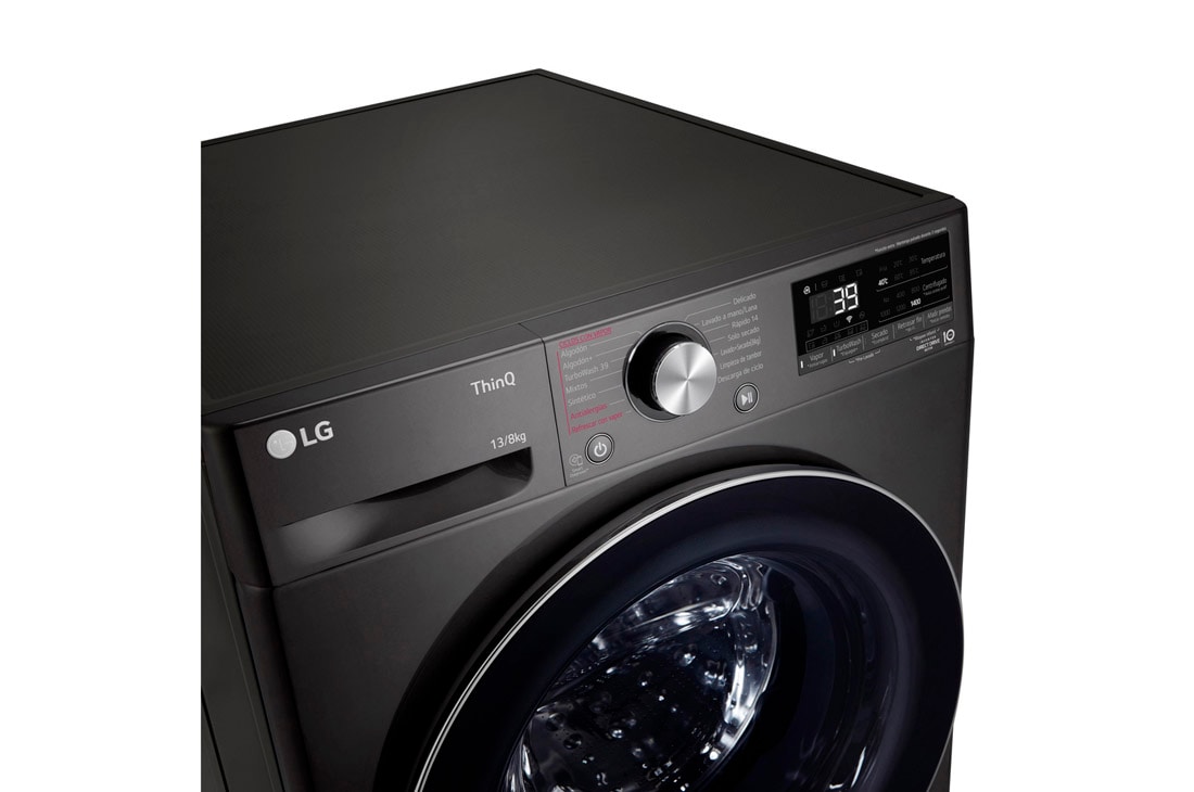 LG Lavasecarropas 13/8KG│AIDD™│Inverter Direct Drive™│Steam, vista interior del tambor de acero inoxidable, WD13BVC2S6C, thumbnail 3