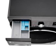 LG Lavasecarropas 13/8KG│AIDD™│Inverter Direct Drive™│Steam, vista superior frontal con el cajetin de detergente y suavizante abiertos, WD13BVC2S6C, thumbnail 7