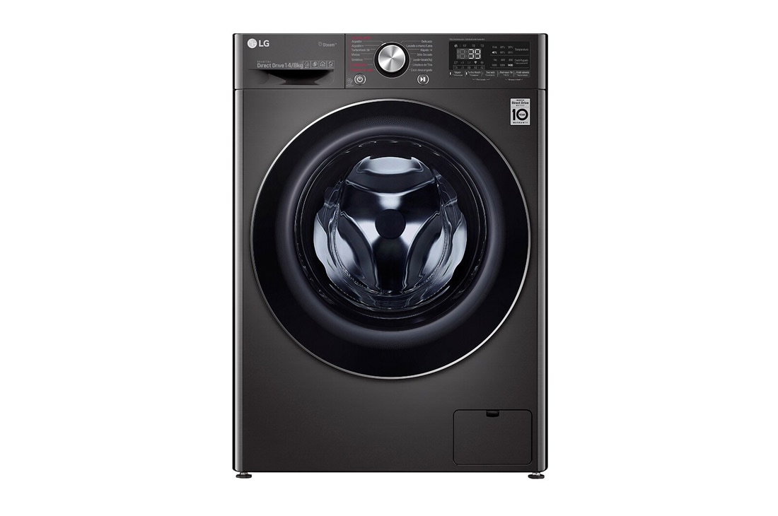 LG Lavasecarropas de 13Kg de Lavado y 8Kg de Secado con AIDD™ y Tecnología Steam+, vista frontal, WD13BVC2S6C