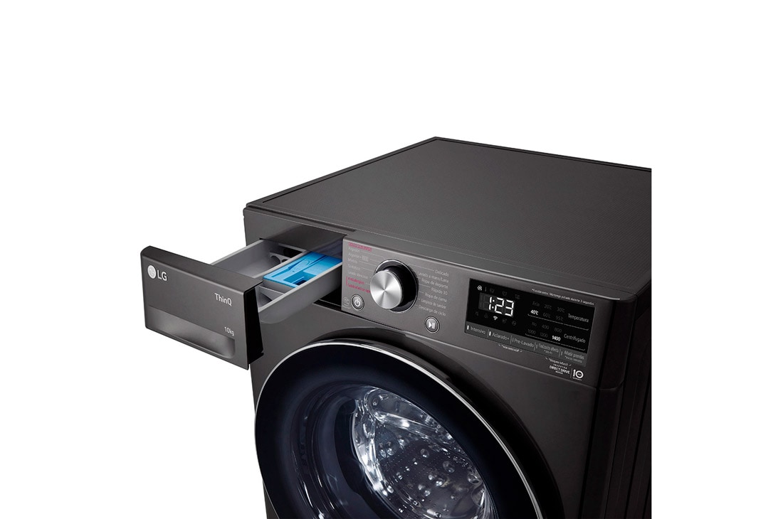 LG Lavarropas 10KG│AIDD™│Inverter Direct Drive™│Steam, Front half view, WM10BVC4S6, thumbnail 6