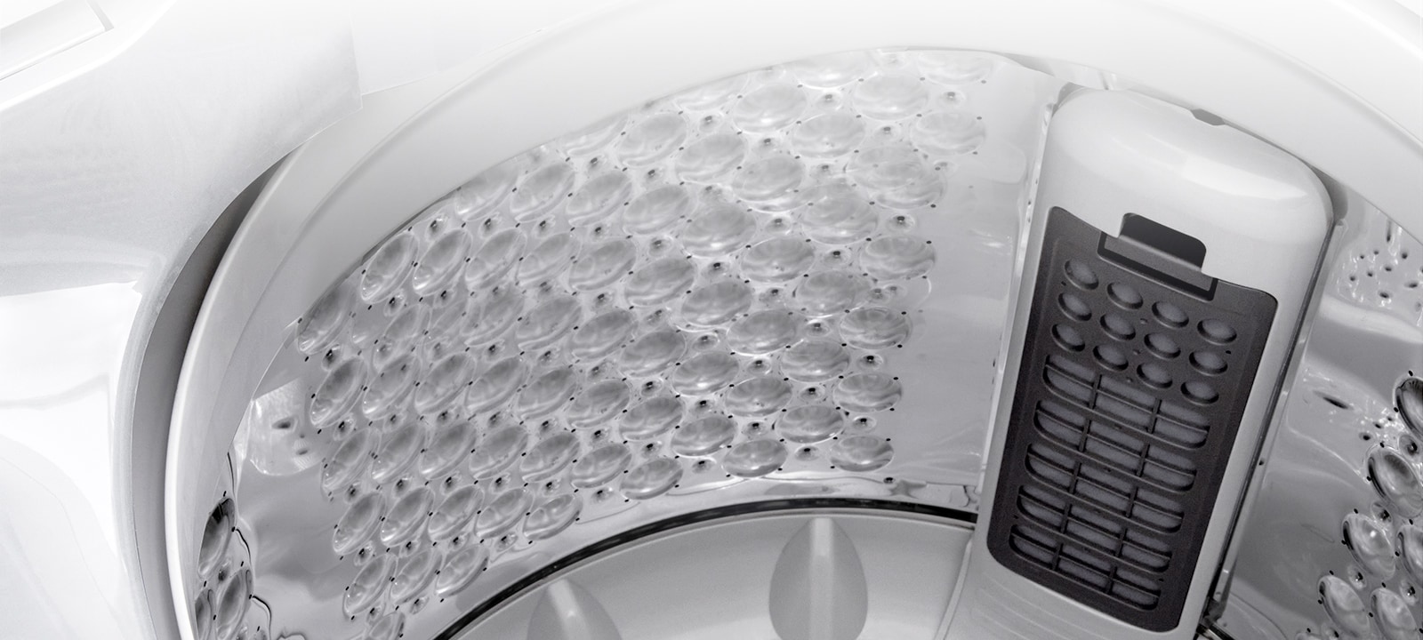 Se muestra el interior de la lavadora