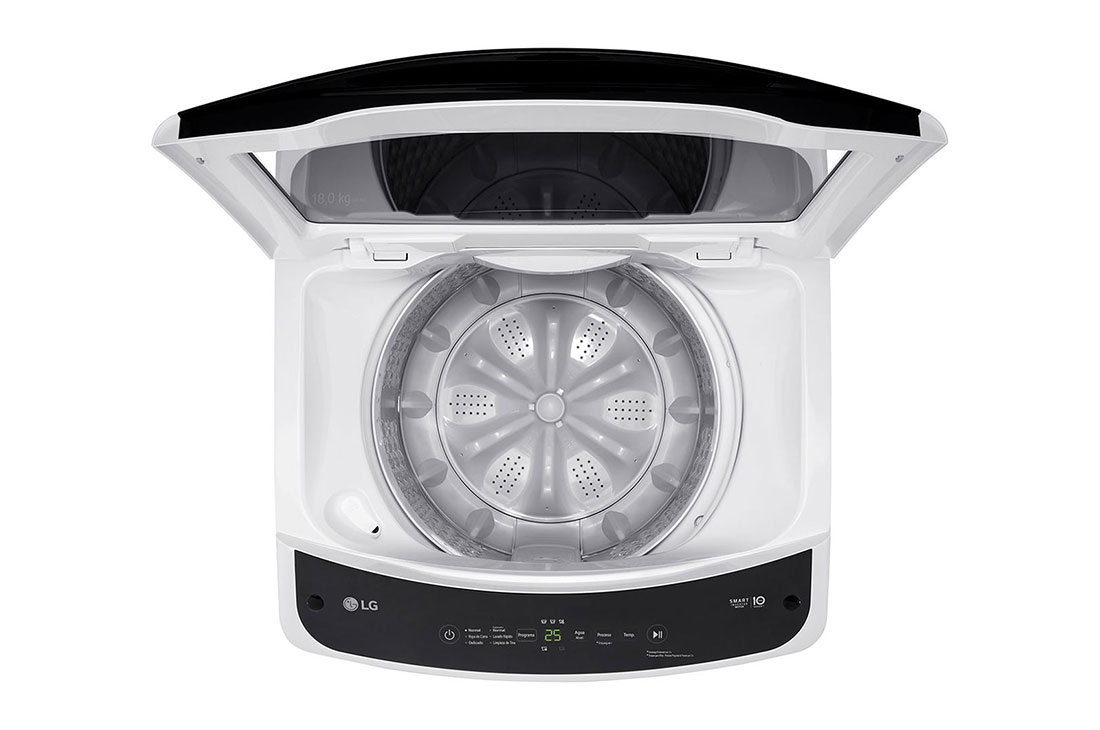 LG Lavarropas 10,5KG│TurboDrum™│Smart Motion│Smart Inverter, top view with lid open, WT11WVTB, thumbnail 7