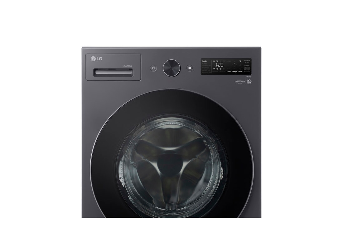 LG Lavasecarropas 20/10KG│AIDD™│Inverter Direct Drive™│Steam, screen view, WD20EGNTSPG, thumbnail 4