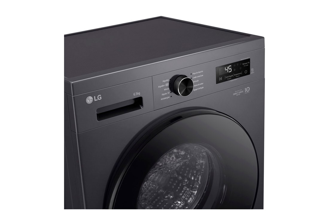 LG Lavarropas 6,5KG│Inverter Direct Drive™│Steam, Perspective Detail, WM65MVFS6, thumbnail 3