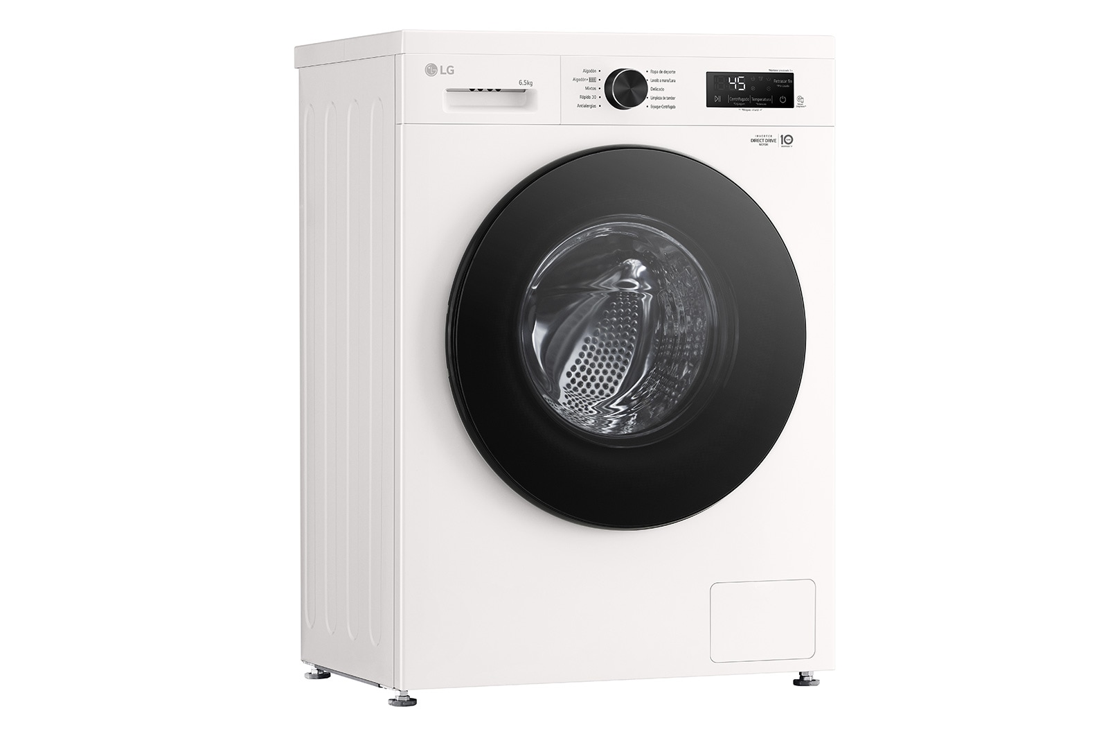 LG Lavarropas 6,5KG│Inverter Direct Drive™│Steam, Left perspective view, WM65GWVFS6, thumbnail 8