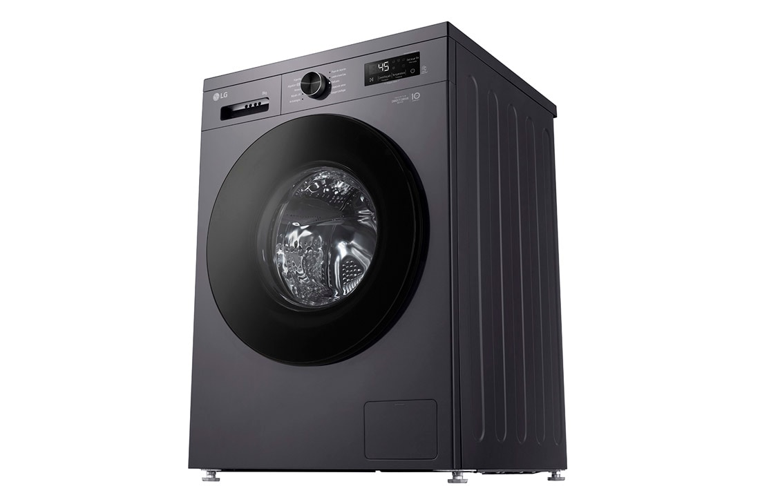 LG Lavarropas 8KG│Inverter Direct Drive™│Steam, Bottom perpective View, WM80MVFS6, thumbnail 11