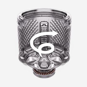 Un movimiento de lavado normal